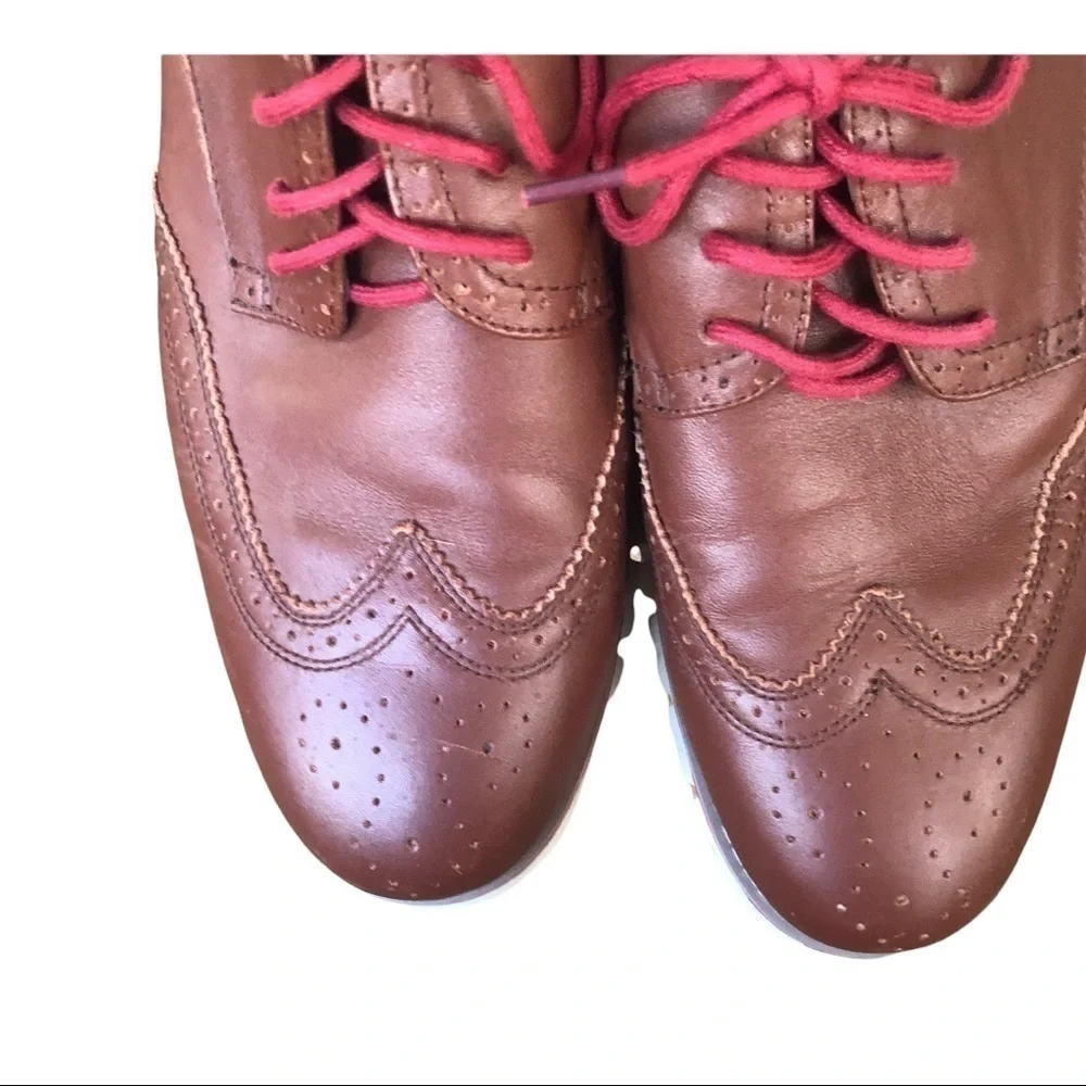LOAKS wing tip brown leather comfort‎ loafers mens 12